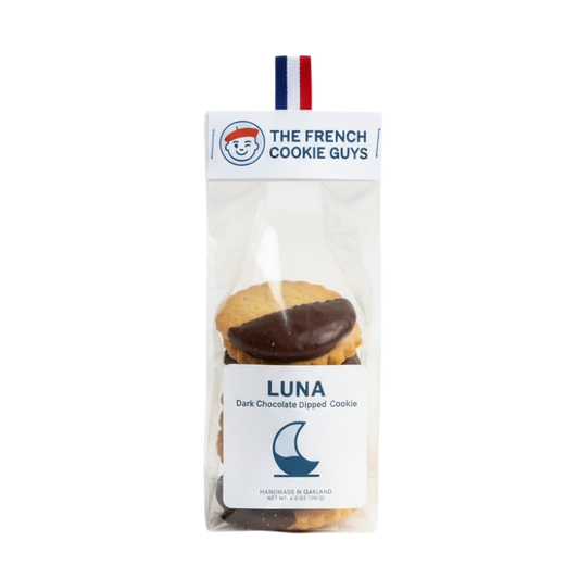 Luna – Dark chocolate dipped cookie