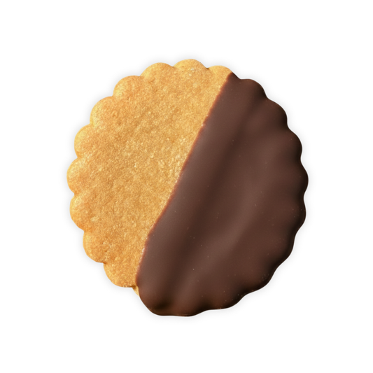 Luna – Dark chocolate dipped cookie